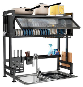 DryShield Max – Escurridor de Platos con Tapa 2 Niveles