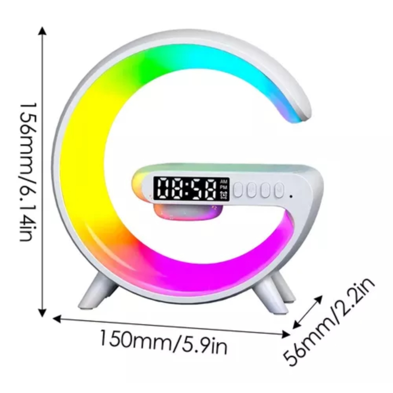 SmartGlow G63 – Lámpara 3 en 1 con Parlante y Cargador Inalámbrico
