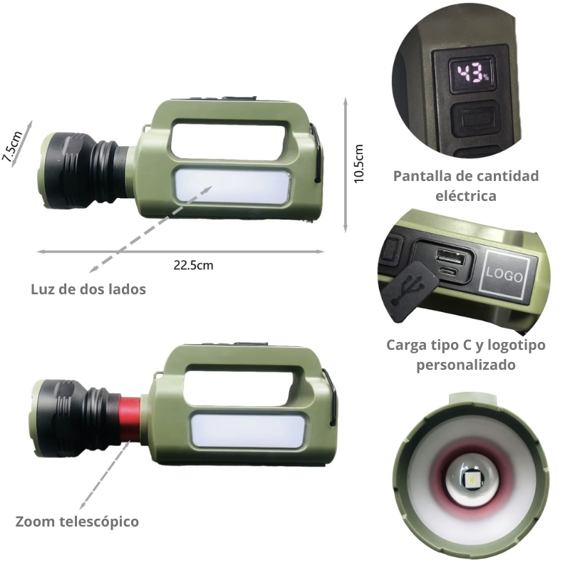 SolarTorch – Linterna Táctica Solar