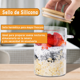 FreshSeal — Frasco de Vidrio con Tapa de Bambú y Cuchara