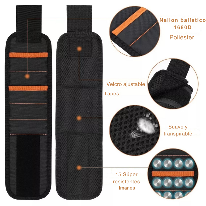 MagnoGrip – Brazalete Magnético para Herramientas